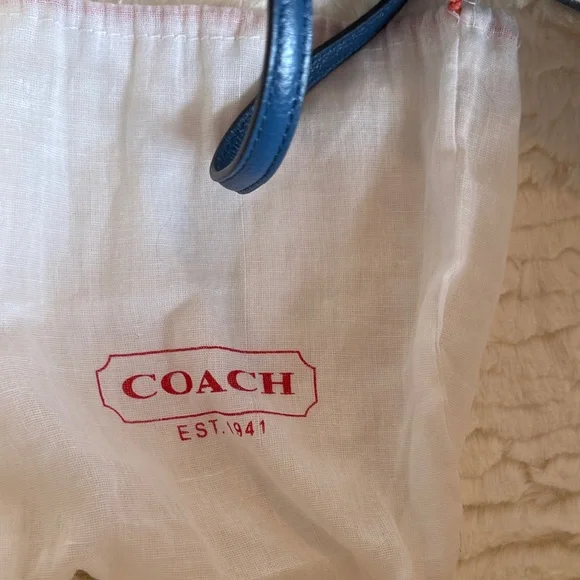 Coach Blue and Cream Crossbody Bag